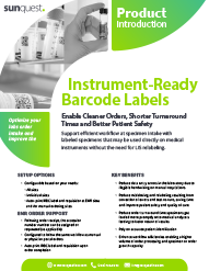 Instrument Ready Bardcode Labels Product Brief